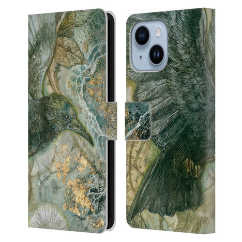 Stephanie Law Birds Detached Shadow Leather Book Wallet Case Cover For Apple iPhone 14 Plus
