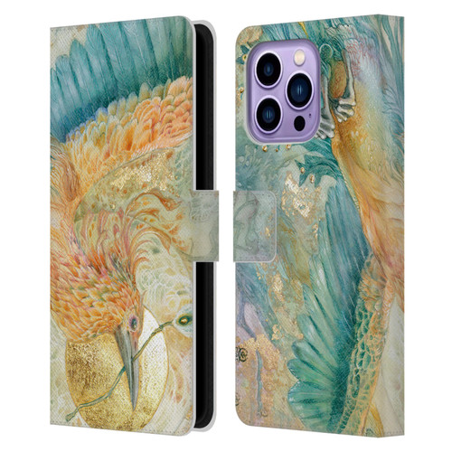 Stephanie Law Birds The Blue Above Leather Book Wallet Case Cover For Apple iPhone 14 Pro Max