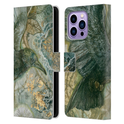 Stephanie Law Birds Detached Shadow Leather Book Wallet Case Cover For Apple iPhone 14 Pro Max