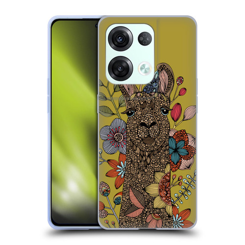 Valentina Animals And Floral Llama Soft Gel Case for OPPO Reno8 Pro