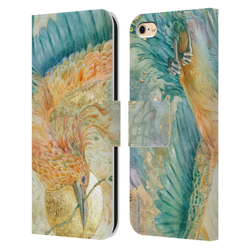 Stephanie Law Birds The Blue Above Leather Book Wallet Case Cover For Apple iPhone 6 / iPhone 6s