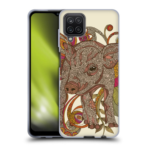 Valentina Animals And Floral Pig Soft Gel Case for Samsung Galaxy A12 (2020)