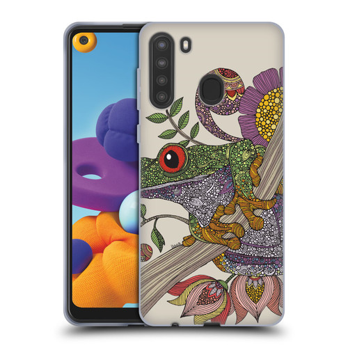 Valentina Animals And Floral Frog Soft Gel Case for Samsung Galaxy A21 (2020)