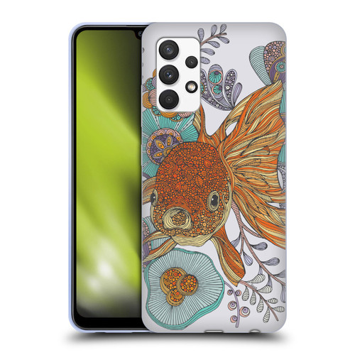 Valentina Animals And Floral Goldfish Soft Gel Case for Samsung Galaxy A32 (2021)