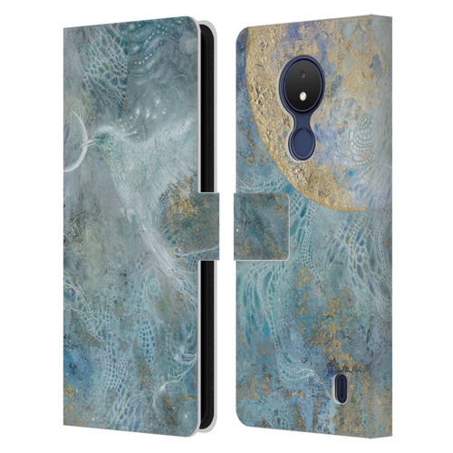 Stephanie Law Birds Silvers Of The Moon Leather Book Wallet Case Cover For Nokia C21