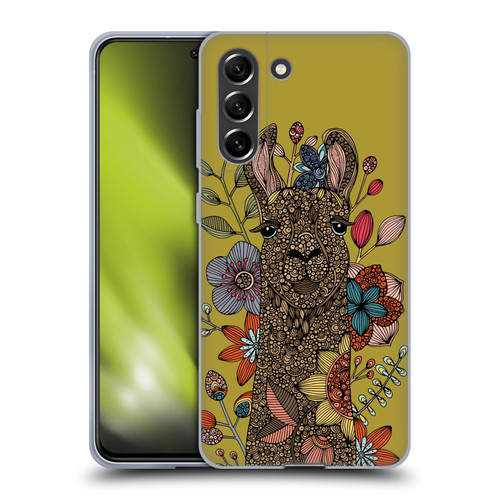 Valentina Animals And Floral Llama Soft Gel Case for Samsung Galaxy S21 FE 5G