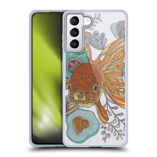 Valentina Animals And Floral Goldfish Soft Gel Case for Samsung Galaxy S21+ 5G