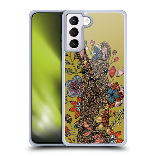 Valentina Animals And Floral Llama Soft Gel Case for Samsung Galaxy S21+ 5G