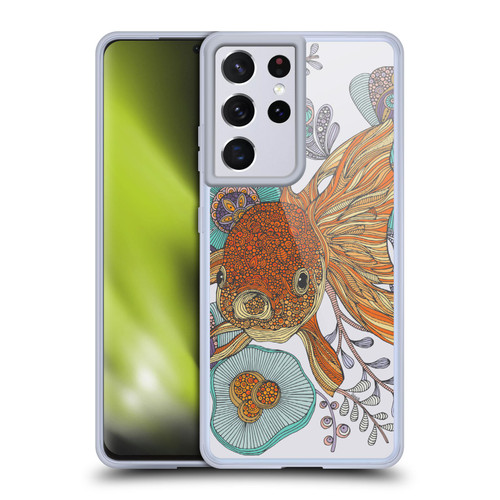 Valentina Animals And Floral Goldfish Soft Gel Case for Samsung Galaxy S21 Ultra 5G