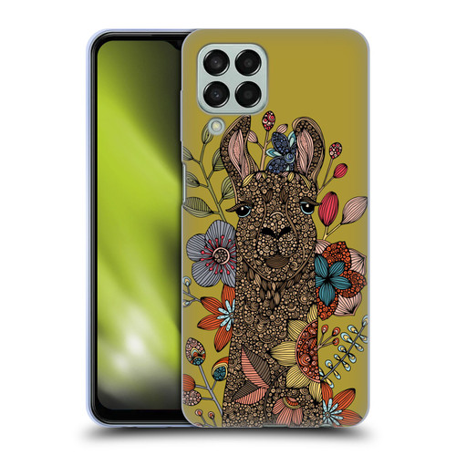 Valentina Animals And Floral Llama Soft Gel Case for Samsung Galaxy M33 (2022)