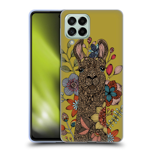 Valentina Animals And Floral Llama Soft Gel Case for Samsung Galaxy M53 (2022)