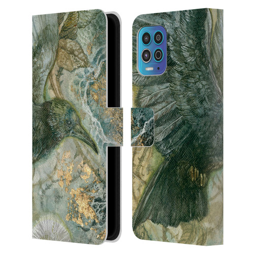 Stephanie Law Birds Detached Shadow Leather Book Wallet Case Cover For Motorola Moto G100