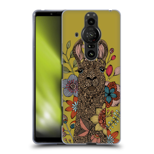 Valentina Animals And Floral Llama Soft Gel Case for Sony Xperia Pro-I