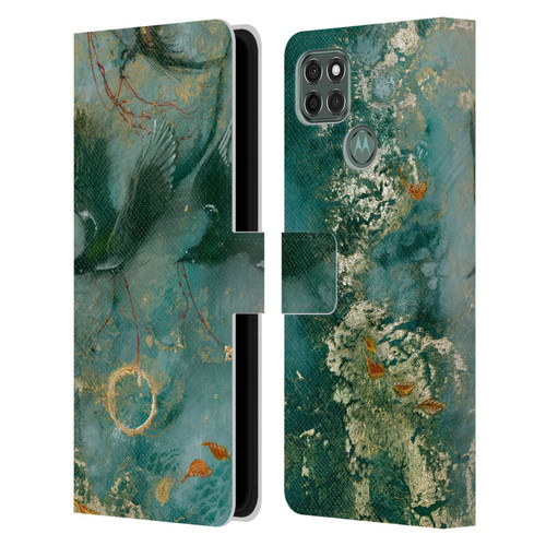 Stephanie Law Birds Three Fates Leather Book Wallet Case Cover For Motorola Moto G9 Power