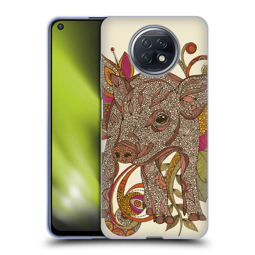 Valentina Animals And Floral Pig Soft Gel Case for Xiaomi Redmi Note 9T 5G
