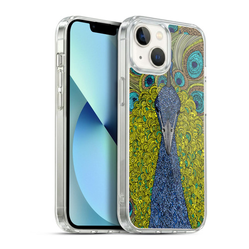 Valentina Birds The Peacock Soft Gel Case for Apple iPhone 13
