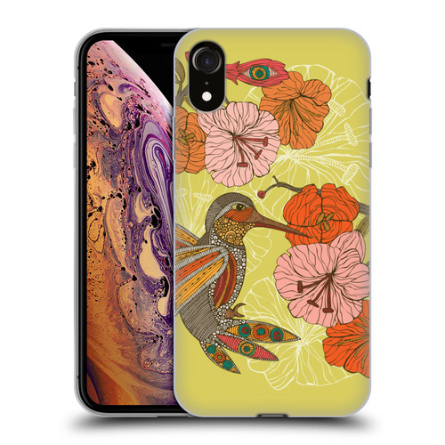 Valentina Birds Hummingbird Flower Soft Gel Case for Apple iPhone XR