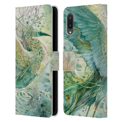 Stephanie Law Birds Phoenix Leather Book Wallet Case Cover For Samsung Galaxy A02/M02 (2021)