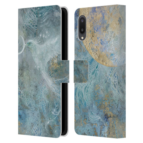 Stephanie Law Birds Silvers Of The Moon Leather Book Wallet Case Cover For Samsung Galaxy A02/M02 (2021)