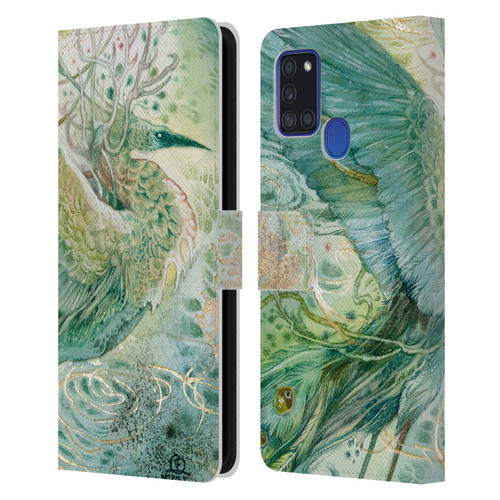 Stephanie Law Birds Phoenix Leather Book Wallet Case Cover For Samsung Galaxy A21s (2020)