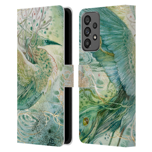 Stephanie Law Birds Phoenix Leather Book Wallet Case Cover For Samsung Galaxy A73 5G (2022)