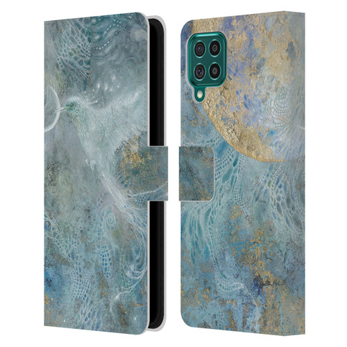 Stephanie Law Birds Silvers Of The Moon Leather Book Wallet Case Cover For Samsung Galaxy F62 (2021)