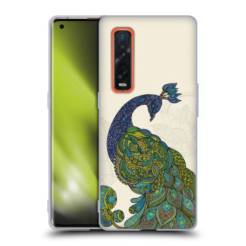 Valentina Birds Peacock Tail Soft Gel Case for OPPO Find X2 Pro 5G