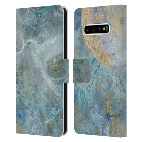 Stephanie Law Birds Silvers Of The Moon Leather Book Wallet Case Cover For Samsung Galaxy S10+ / S10 Plus
