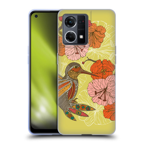 Valentina Birds Hummingbird Flower Soft Gel Case for OPPO Reno8 4G