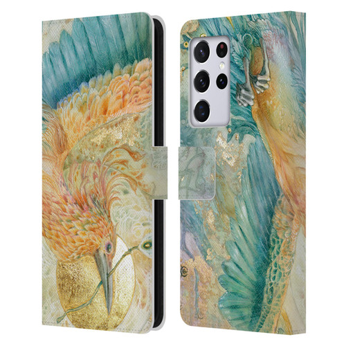 Stephanie Law Birds The Blue Above Leather Book Wallet Case Cover For Samsung Galaxy S21 Ultra 5G