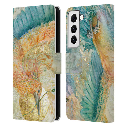 Stephanie Law Birds The Blue Above Leather Book Wallet Case Cover For Samsung Galaxy S22 5G