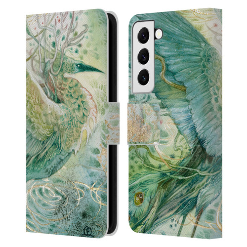 Stephanie Law Birds Phoenix Leather Book Wallet Case Cover For Samsung Galaxy S22 5G