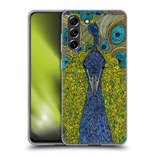 Valentina Birds The Peacock Soft Gel Case for Samsung Galaxy S21 FE 5G
