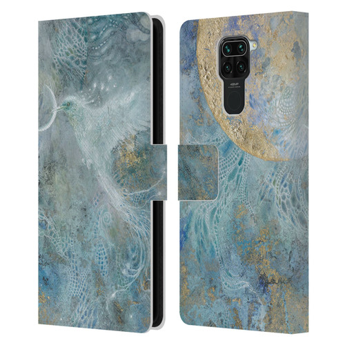 Stephanie Law Birds Silvers Of The Moon Leather Book Wallet Case Cover For Xiaomi Redmi Note 9 / Redmi 10X 4G