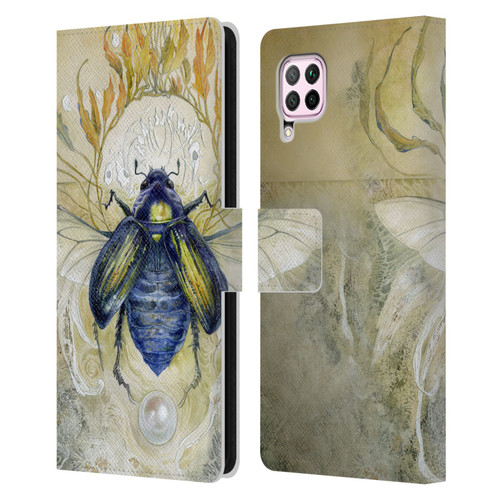 Stephanie Law Immortal Ephemera Scarab Leather Book Wallet Case Cover For Huawei Nova 6 SE / P40 Lite