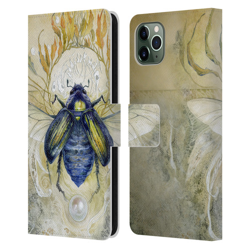 Stephanie Law Immortal Ephemera Scarab Leather Book Wallet Case Cover For Apple iPhone 11 Pro Max