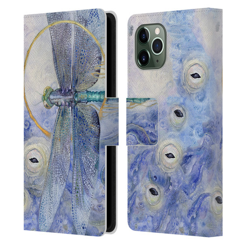 Stephanie Law Immortal Ephemera Dragonfly Leather Book Wallet Case Cover For Apple iPhone 11 Pro