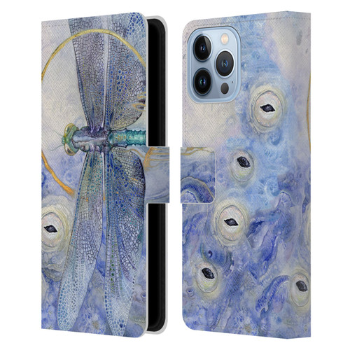 Stephanie Law Immortal Ephemera Dragonfly Leather Book Wallet Case Cover For Apple iPhone 13 Pro Max