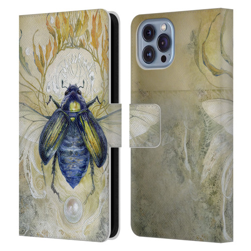 Stephanie Law Immortal Ephemera Scarab Leather Book Wallet Case Cover For Apple iPhone 14