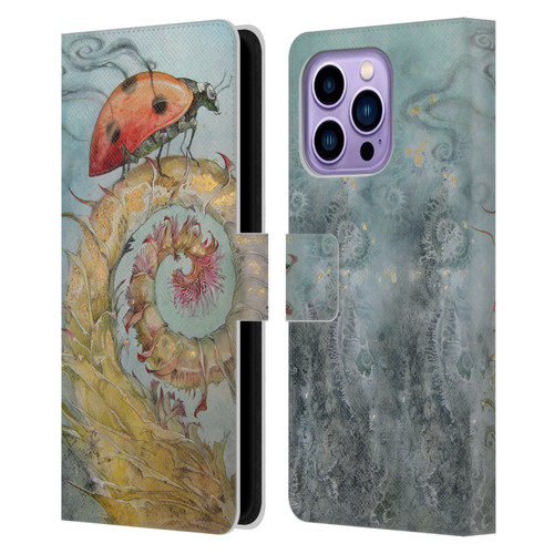 Stephanie Law Immortal Ephemera Ladybird Leather Book Wallet Case Cover For Apple iPhone 14 Pro Max