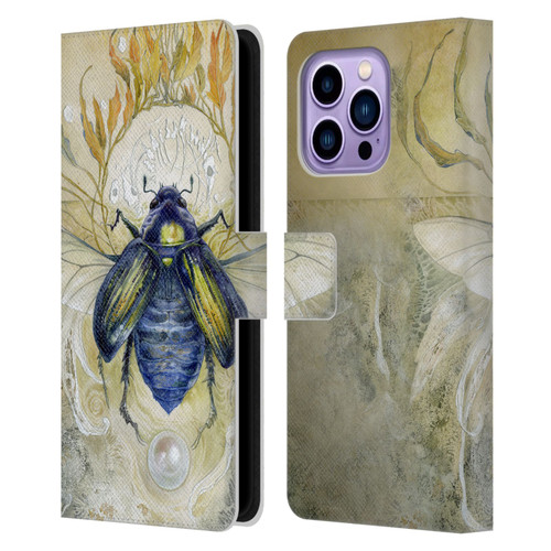 Stephanie Law Immortal Ephemera Scarab Leather Book Wallet Case Cover For Apple iPhone 14 Pro Max