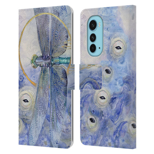 Stephanie Law Immortal Ephemera Dragonfly Leather Book Wallet Case Cover For Motorola Edge (2022)