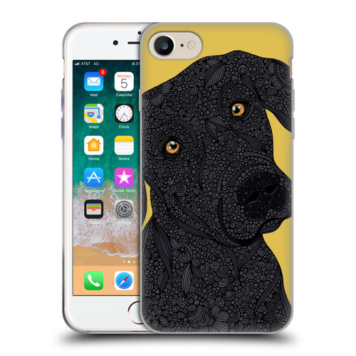 Valentina Dogs Black Labrador Soft Gel Case for Apple iPhone 7 / 8 / SE 2020 & 2022