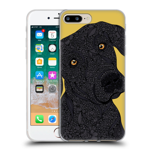 Valentina Dogs Black Labrador Soft Gel Case for Apple iPhone 7 Plus / iPhone 8 Plus