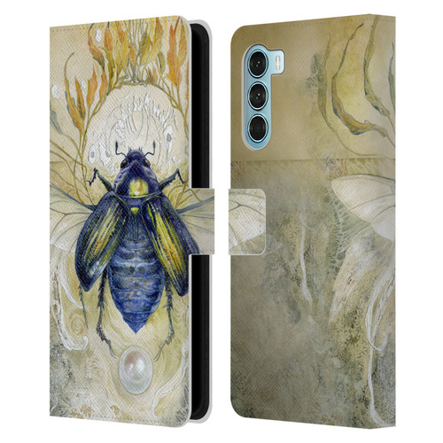 Stephanie Law Immortal Ephemera Scarab Leather Book Wallet Case Cover For Motorola Edge S30 / Moto G200 5G