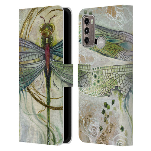 Stephanie Law Immortal Ephemera Damselfly 2 Leather Book Wallet Case Cover For Motorola Moto G60 / Moto G40 Fusion