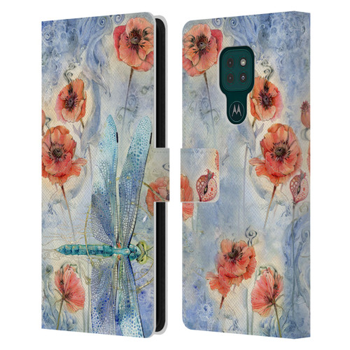 Stephanie Law Immortal Ephemera When Flowers Dream Leather Book Wallet Case Cover For Motorola Moto G9 Play