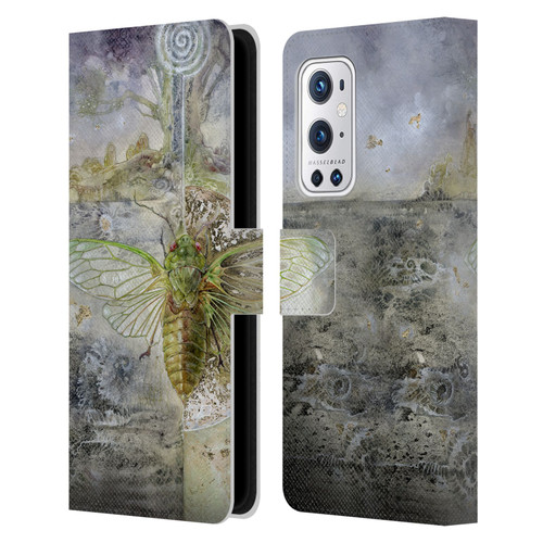 Stephanie Law Immortal Ephemera Cicada Leather Book Wallet Case Cover For OnePlus 9 Pro