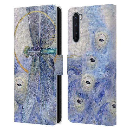 Stephanie Law Immortal Ephemera Dragonfly Leather Book Wallet Case Cover For OnePlus Nord 5G
