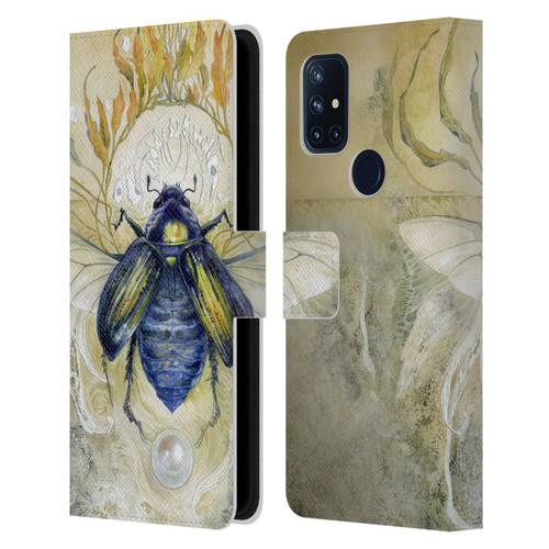 Stephanie Law Immortal Ephemera Scarab Leather Book Wallet Case Cover For OnePlus Nord N10 5G